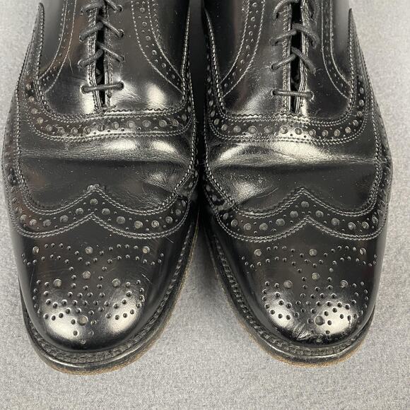 Allen Edmonds McAllister Shoes Mens Size 11 C Black Wingtip Oxford Made USA main image 11